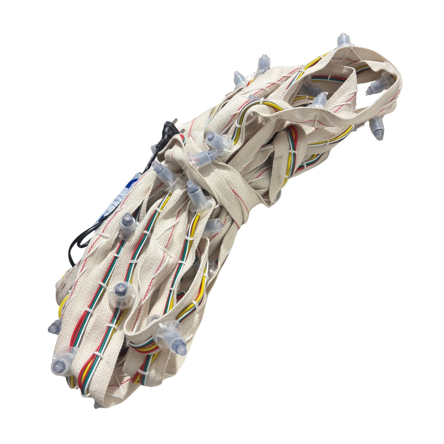 High-Quality 100 LED Cap Niwar Patta Belt - 40 Feet with Adapter, Controller, and Heavy-Duty Copper Wire