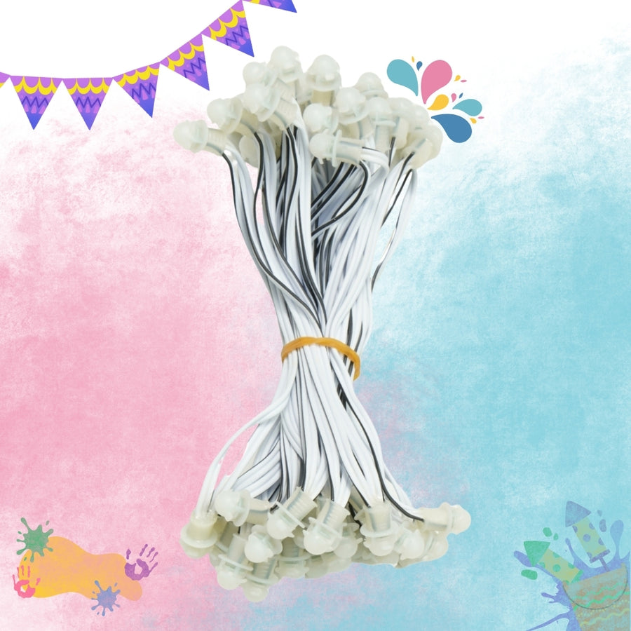 Pixel LED 5inch (Frosted Single Color, 50LEDs) 20 Feet Length - White