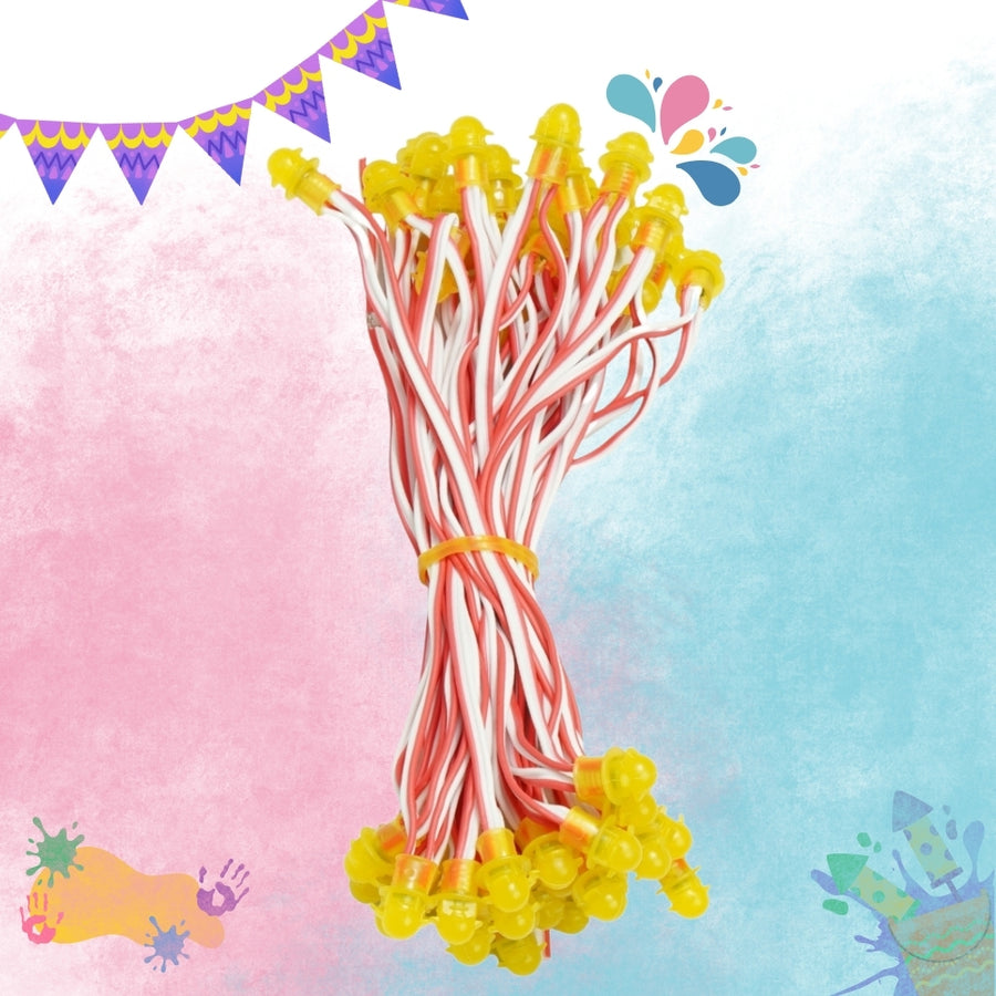 Pixel LED 5inch (Frosted Single Color, 50LEDs) 20 Feet Length - Yellow