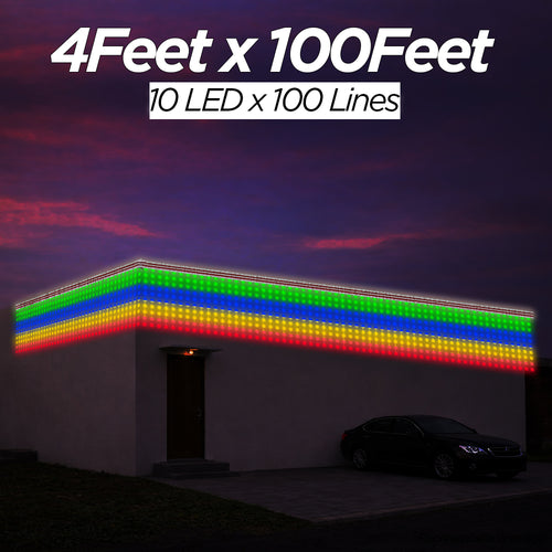 4 Feet × 100 Feet Pixel LED Toran & Building Lights – Wedding Decoration Setup