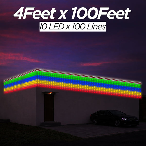 4 Feet × 100 Feet Pixel LED Toran & Building Lights – Wedding Decoration Setup