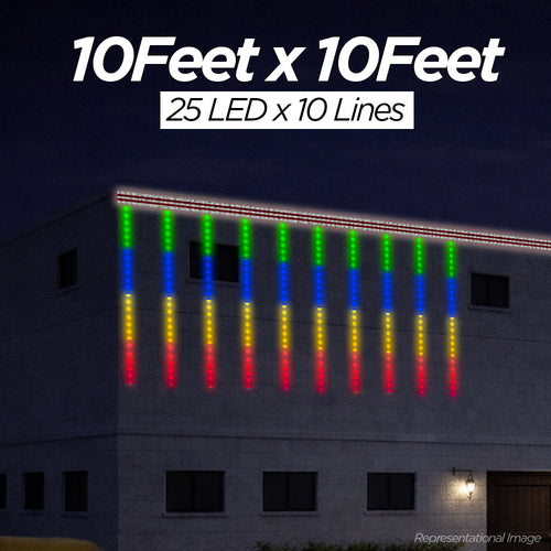 10 Feet × 10 Feet Pixel LED Toran & Building Lights – Wedding Decoration Setup