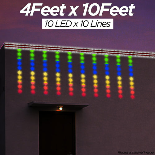 4 Feet × 10 Feet Pixel LED Toran & Building Lights – Wedding Decoration Setup