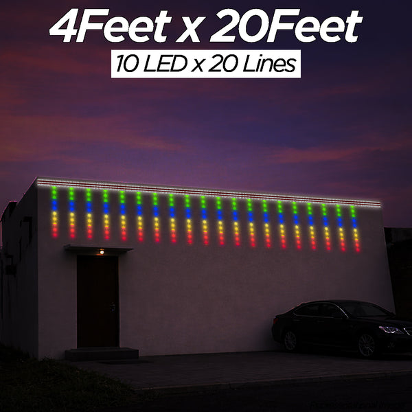 4 Feet × 20 Feet Pixel LED Toran & Building Lights – Wedding Decoration Setup