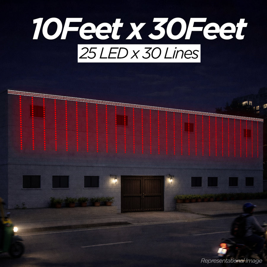 10Feet x 30Feet Single Colour 12 mm SMD Toran For Decorations