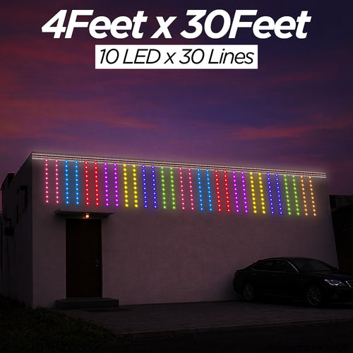 4 Feet × 30 Feet Pixel LED Toran & Building Lights – Wedding Decoration Setup