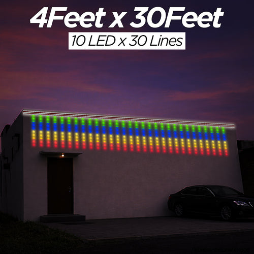 4 Feet × 30 Feet Pixel LED Toran & Building Lights – Wedding Decoration Setup