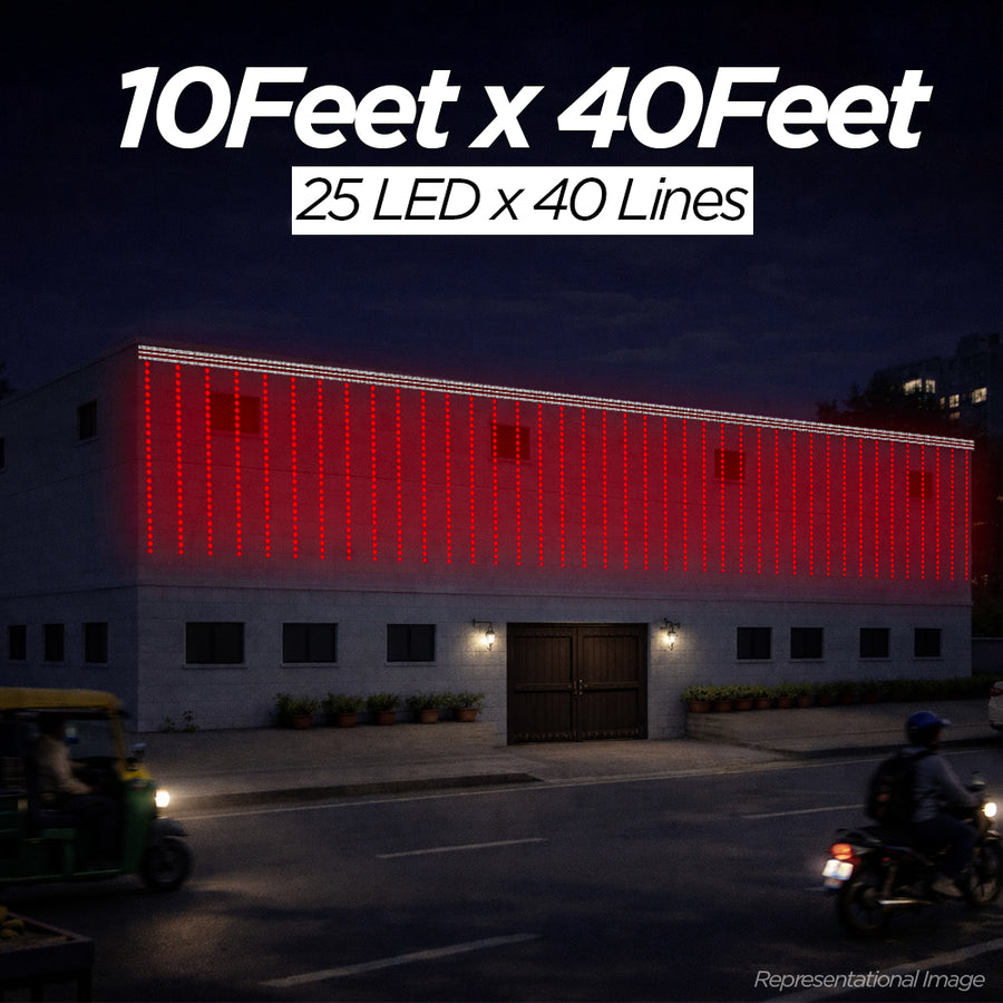 10Feet x 40Feet Single Colour 12 mm SMD Toran For Decorations