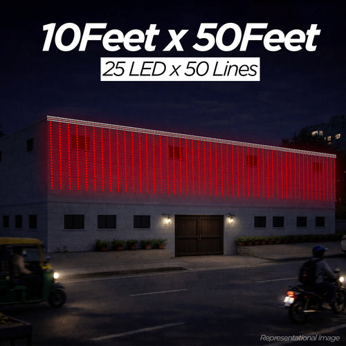 10Feet x 50Feet Single Colour 12 mm SMD Toran For Decorations