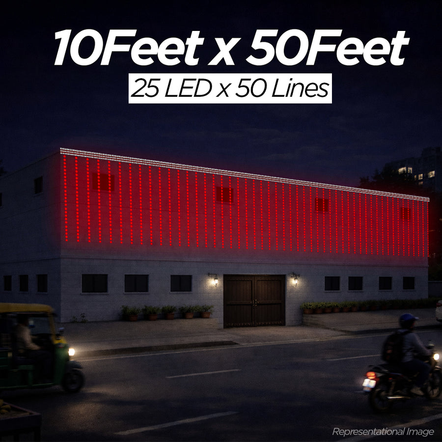 10Feet x 50Feet Single Colour 12 mm SMD Toran For Decorations
