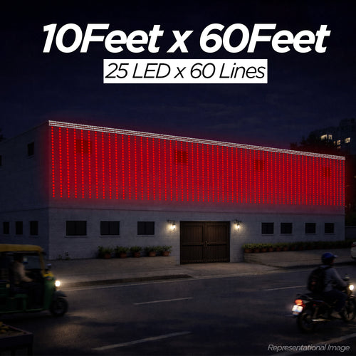 10Feet x 60Feet  Single Color 9mm High Brightness Toran LED Decoration Lights