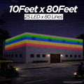 10 Feet × 80 Feet Pixel LED Toran & Building Lights – Wedding Decoration Setup