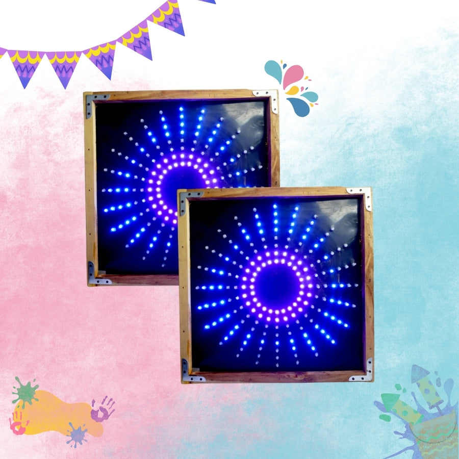 2x2 Feet 8x24 Pixel LED Chakri Complete Set – Pack of 2, Fully Assembled LED Display Boards for DIY Projects