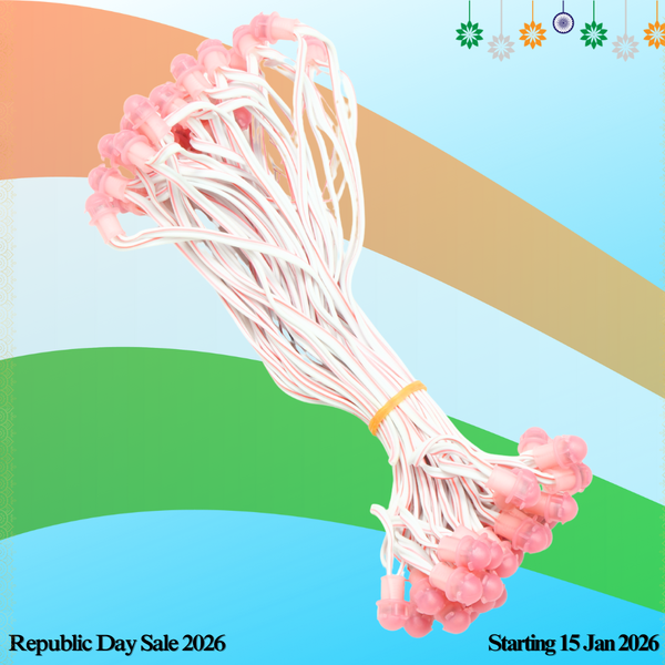 Pixel LED 7inch (Frosted Single Color, 50LEDs) 28 Feet Length – Pink