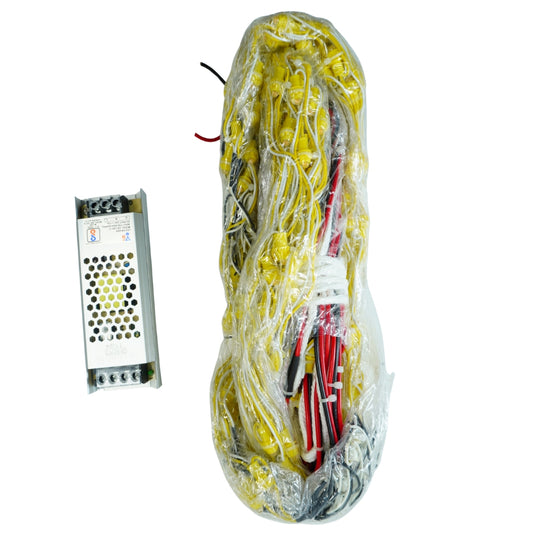 4x20 Feet Yellow Single Color 9mm High Brightness Toran LED Decoration Lights With White Drop Design