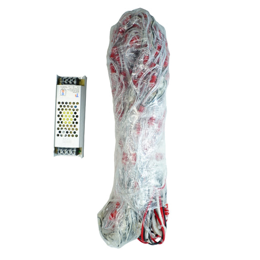 4x30 Feet Red Single Color 9mm High Brightness Toran LED Decoration Lights With White Drop Design