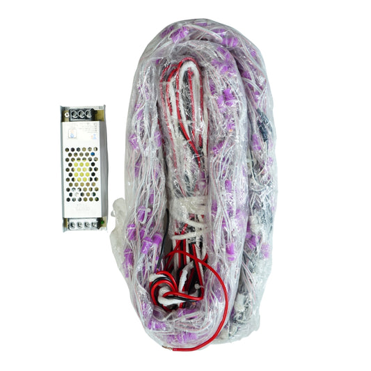 4x30 Feet Pink Single Color 9mm High Brightness Toran LED Decoration Lights With White Drop Design