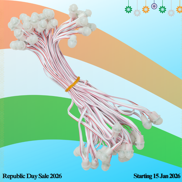 Pixel LED 7inch (Frosted Single Color, 50LEDs) 28 Feet Length – Warm White