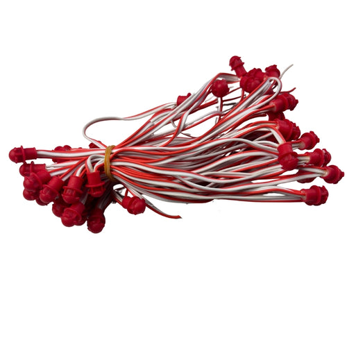 Pixel LED 5nch (Frosted SMD, Single Color, 50 LEDs) 20 Feet Length – Red | Pure Copper Wire