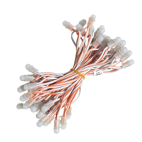 Pixel LED 10mm PVC Wire (Single Color, 50 LEDs) 20 Feet Length – Warm White | Pure Copper Wire