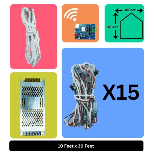 10x30 Feet Building LED Decoration Wi-Fi Lights – Smart Architectural Lighting