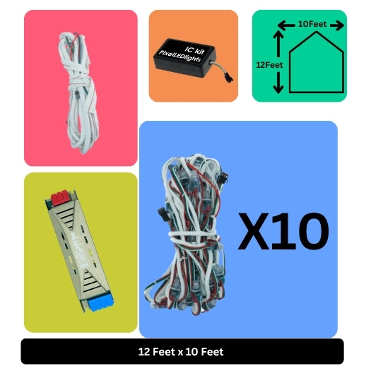 12x10 Feet Building LED Decoration Lights – Festive & Architectural Lighting
