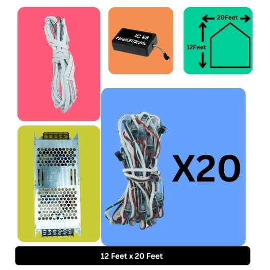 12x20 Feet Building LED Decoration Lights – Festive & Architectural Lighting
