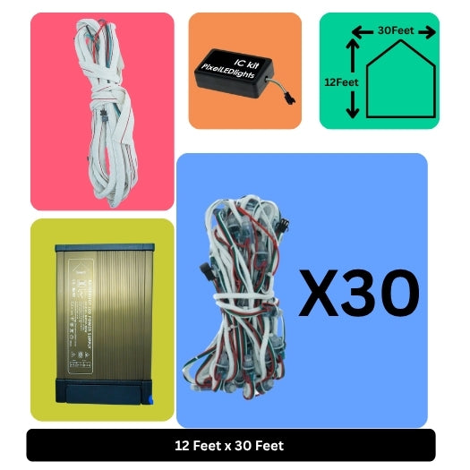 12x30 Feet Building LED Decoration Lights – Festive & Architectural Lighting