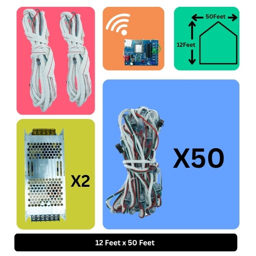 12x50 Feet Toran LED Decoration Wi-Fi Lights – Smart Festive Lighting for Wedding, Home Events