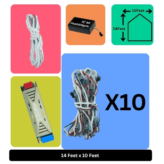 14x10 Feet Building LED Decoration Lights – Festive & Architectural Lighting
