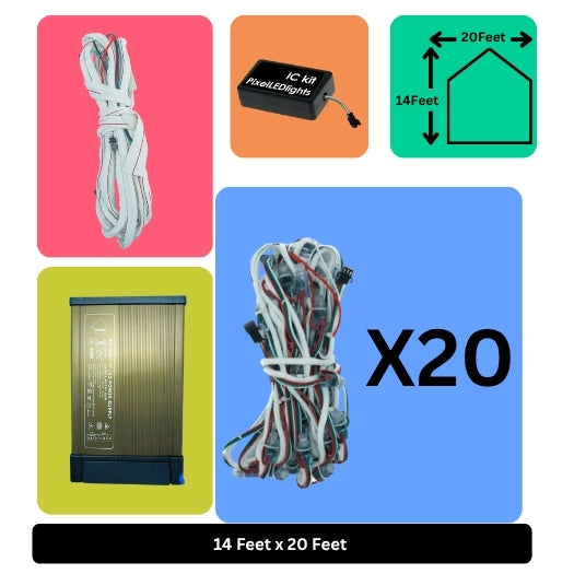 14x20 Feet Building LED Decoration Lights – Festive & Architectural Lighting