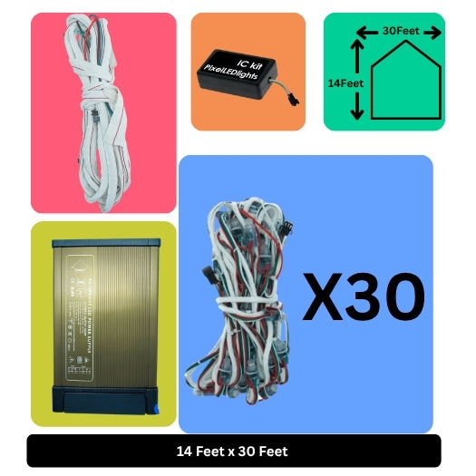 14x30 Feet Building LED Decoration Lights – Festive & Architectural Lighting