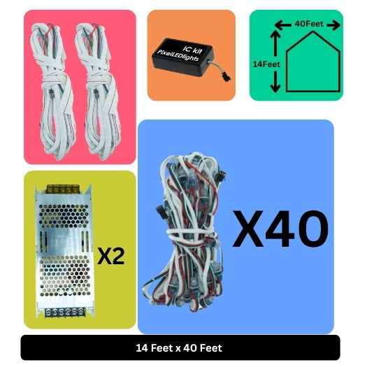 14x40 Feet Building LED Decoration Lights – Festive & Architectural Lighting