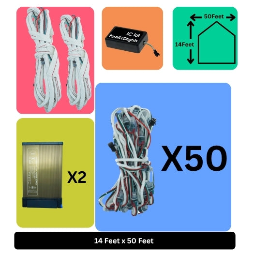 14x50 Feet Building LED Decoration Lights – Festive & Architectural Lighting