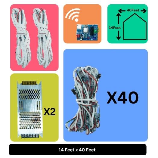 14x40 Feet Toran LED Decoration Wi-Fi Lights – Smart Festive Lighting for Wedding, Home Events