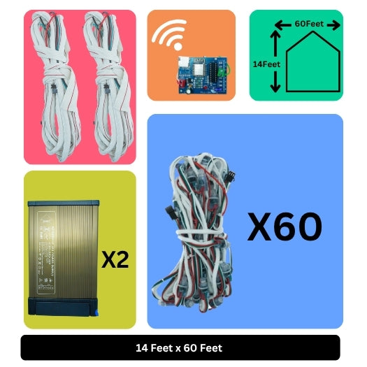 14x60 Feet Toran LED Decoration Wi-Fi Lights – Smart Festive Lighting for Wedding, Home Events