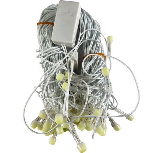 8mm White LED Decorative String Lights for Diwali, Christmas & Festive Decoration (15m)