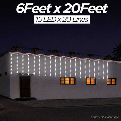 Pixel LED Toran 6Feet x 20Feet Single Colour | 9MM & SMD (7 Colours)