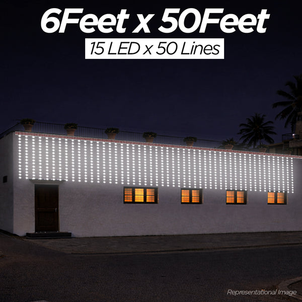Pixel LED Toran 6Feet x 50Feet Single Colour | 9MM & SMD (7 Colours)