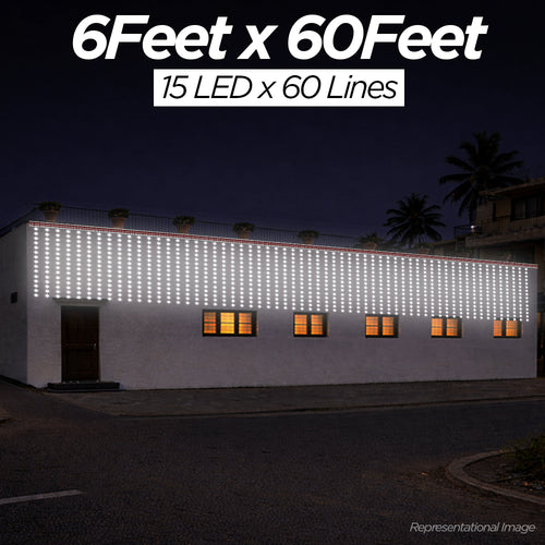 Pixel LED Toran 6Feet x 60Feet Single Colour | 9MM & SMD (7 Colours)