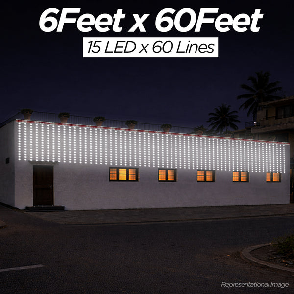 Pixel LED Toran 6Feet x 60Feet Single Colour | 9MM & SMD (7 Colours)