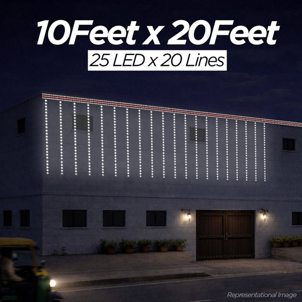 Pixel LED Toran 20Feet x 20Feet Single Colour | 9MM & SMD (7 Colours)