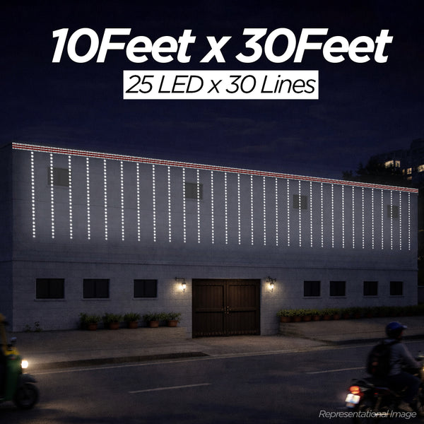 Pixel LED Toran 10Feet x 30Feet Single Colour | 9MM & SMD (7 Colours)