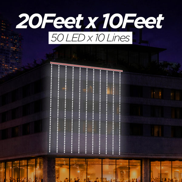 Pixel LED Toran 20Feet x 10Feet Single Colour | 9MM & SMD (7 Colours)