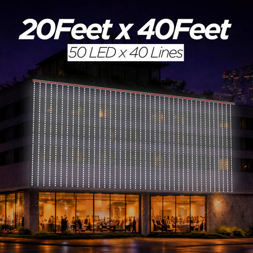 Pixel LED Toran 20Feet x 40Feet Single Colour | 9MM & SMD (7 Colours)