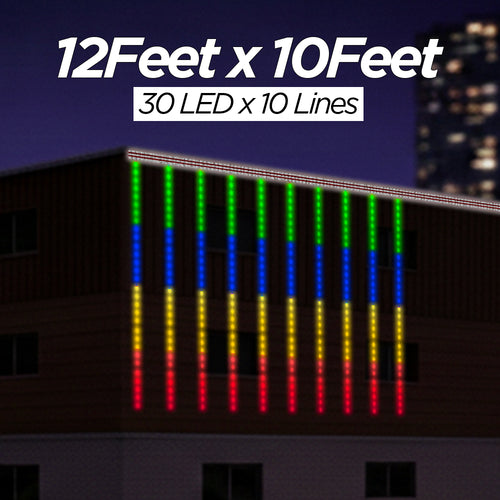 12 Feet × 10 Feet Pixel LED Toran & Building Lights – Wedding Decoration Setup