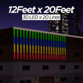 12 Feet × 20 Feet Pixel LED Toran & Building Lights – Wedding Decoration Setup
