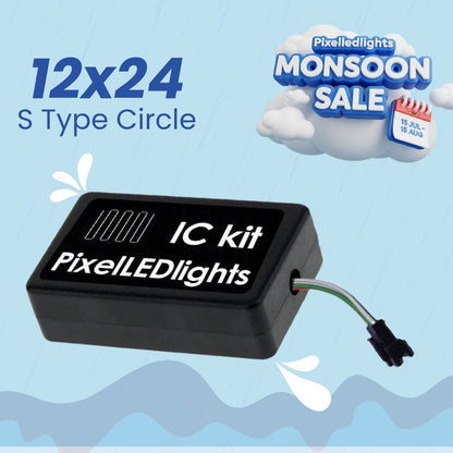Pixel LED IC Controller for Circle S Type 12×24 – 30+ Dynamic Effects