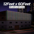12 Feet × 60 Feet Pixel LED Toran & Building Lights – Wedding Decoration Setup