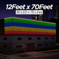 12 Feet × 70 Feet Pixel LED Toran & Building Lights – Wedding Decoration Setup